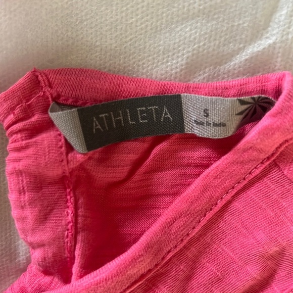 Athleta  tank top  100% cotton ombre   sleeveless    Pink/orange  Size S    EUC - Picture 2 of 10